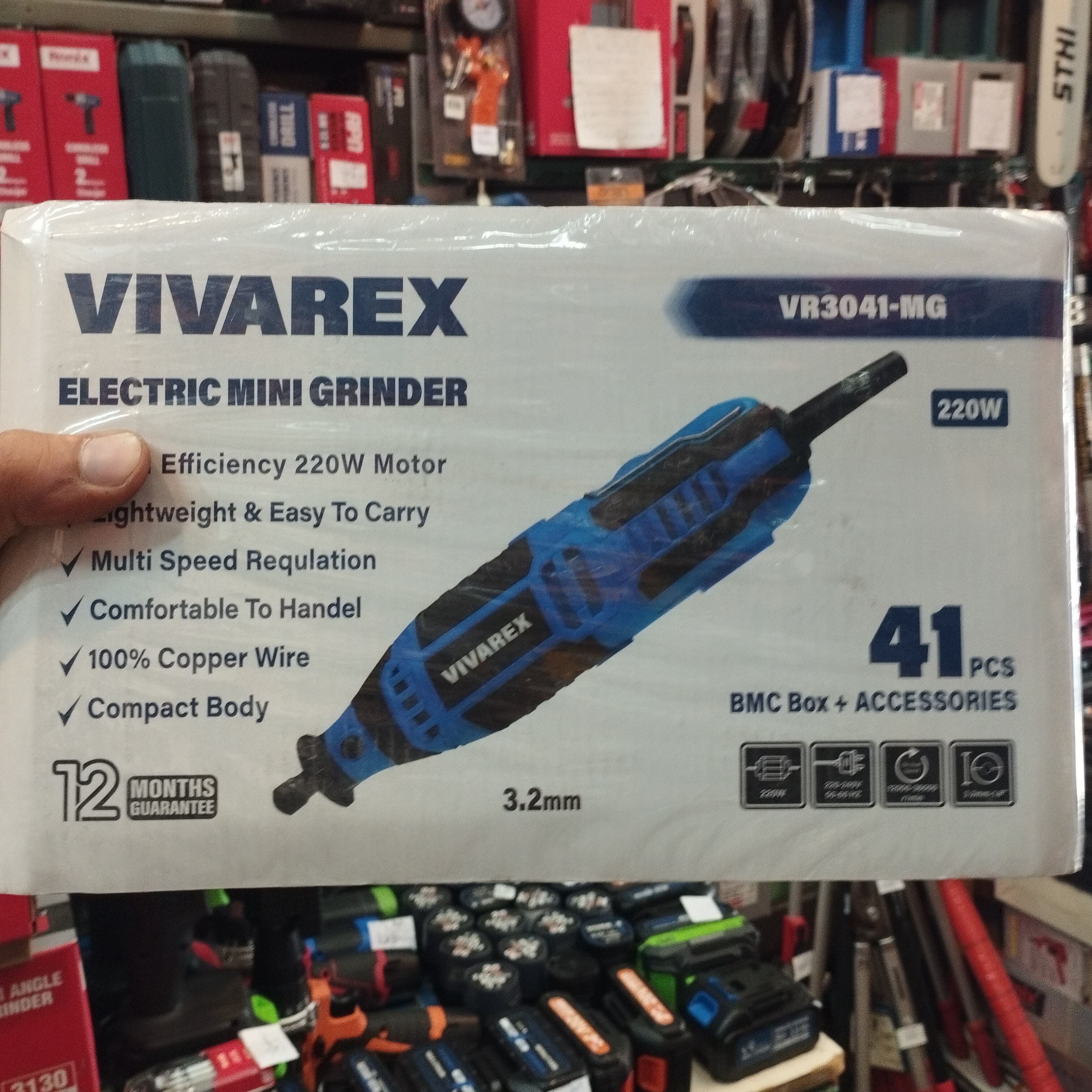 فرز مینیاتوری ویوارکس مدل VR3041-MG ۳۶۰۰۰ دور با ۴۱ پارچه