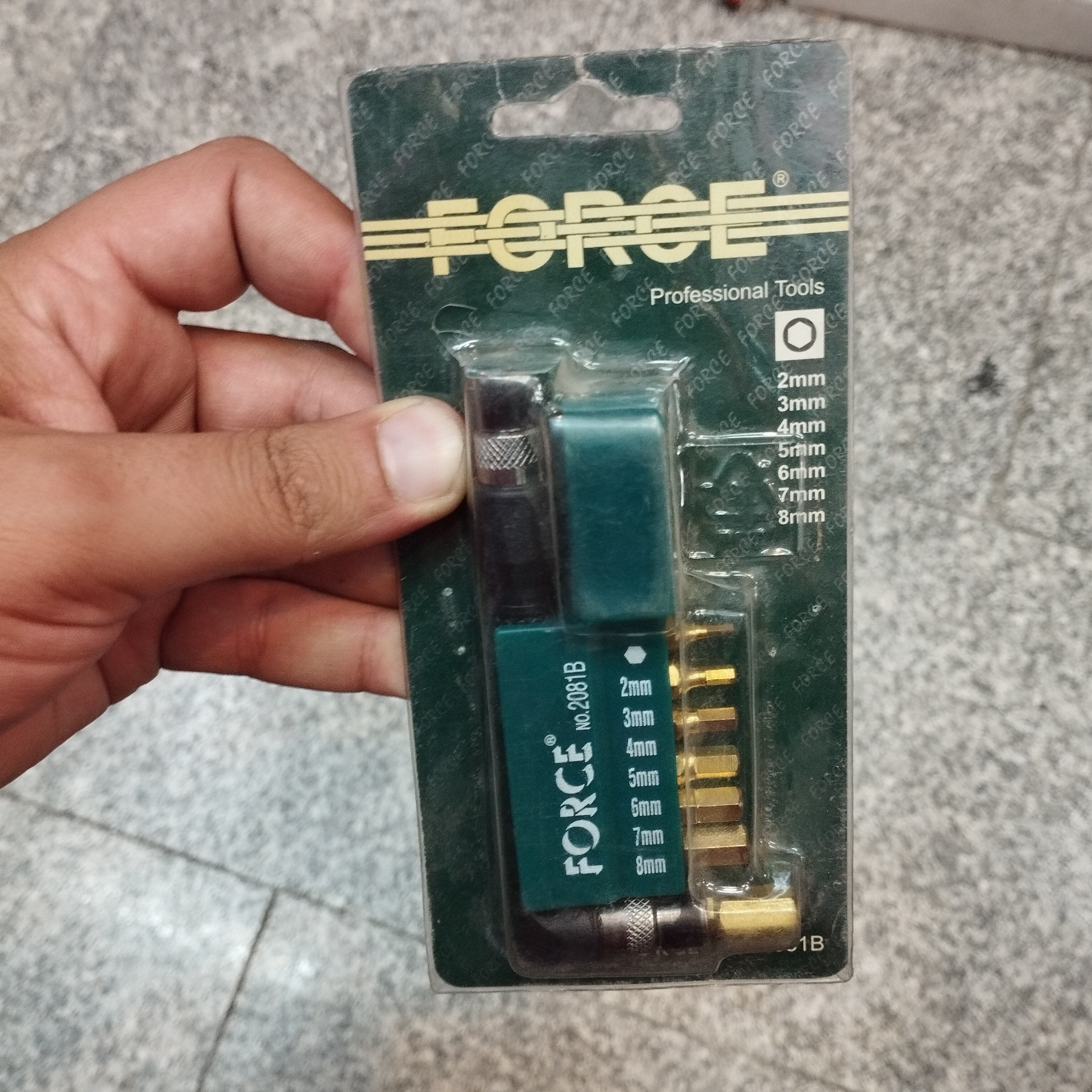 سری بیت آلن دسته L شکل 1/4اینچ درایو FORCE کد : 2081B