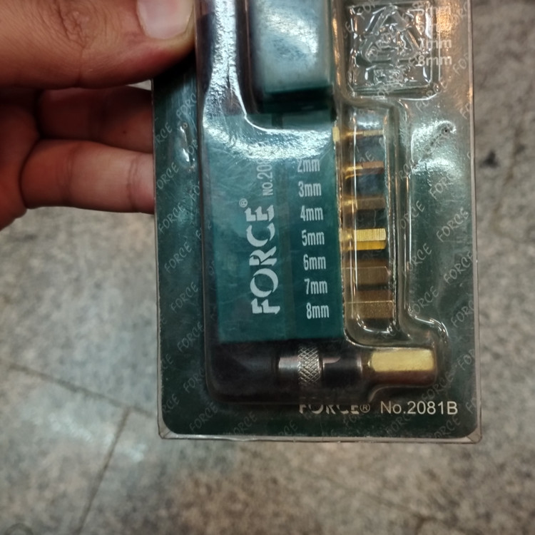 سری بیت آلن دسته L شکل 1/4اینچ درایو FORCE کد : 2081B