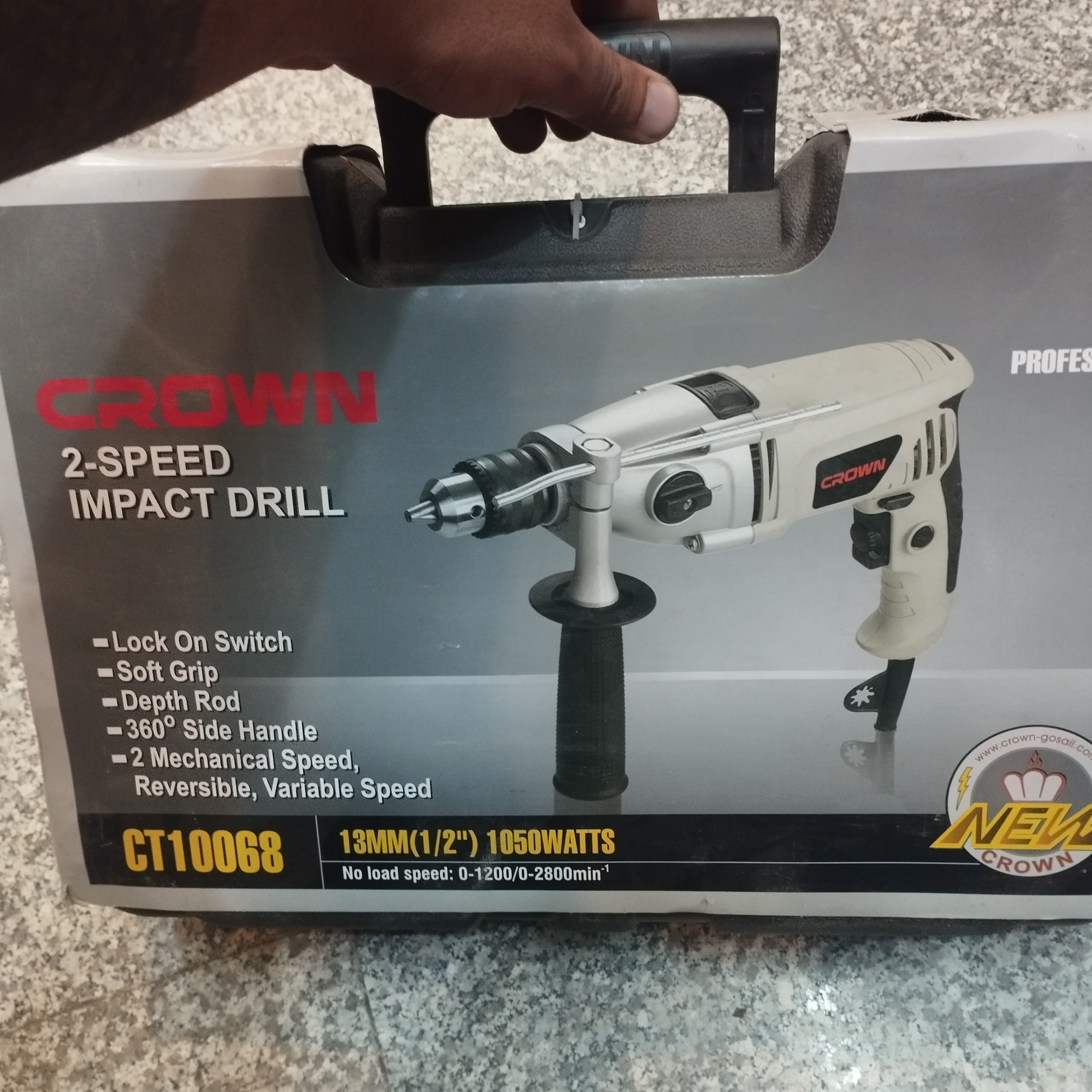 دریل چکشی کرون مدل CT10068 قدرت ۱۰۵۰ وات